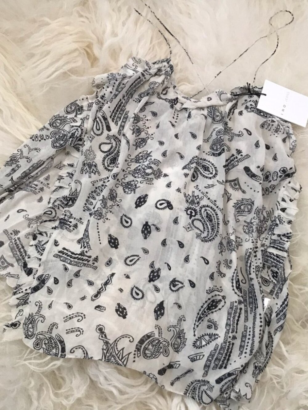 IRO Ruffled printed georgette camisole 0947 - Picture 3 of 7